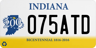 IN license plate 075ATD