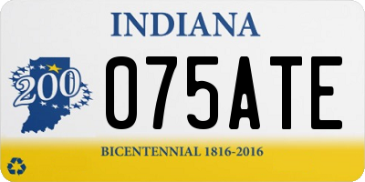 IN license plate 075ATE