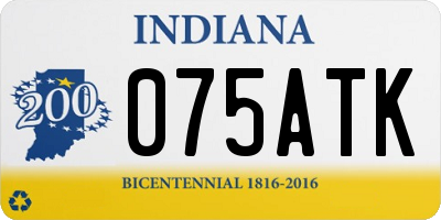 IN license plate 075ATK