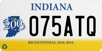 IN license plate 075ATQ