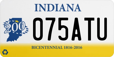IN license plate 075ATU