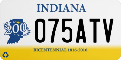 IN license plate 075ATV