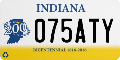 IN license plate 075ATY
