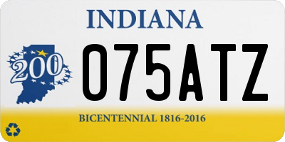 IN license plate 075ATZ