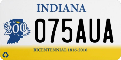 IN license plate 075AUA