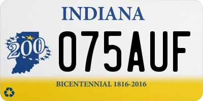 IN license plate 075AUF