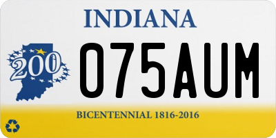IN license plate 075AUM