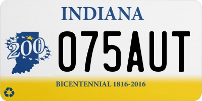 IN license plate 075AUT