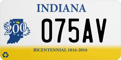 IN license plate 075AV