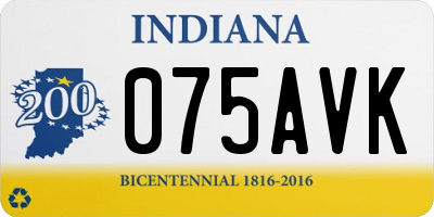 IN license plate 075AVK