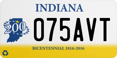 IN license plate 075AVT