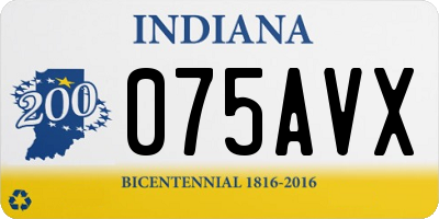 IN license plate 075AVX