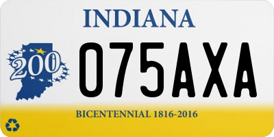 IN license plate 075AXA