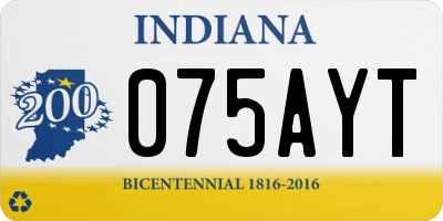 IN license plate 075AYT