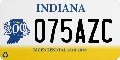 IN license plate 075AZC