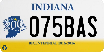 IN license plate 075BAS