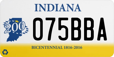 IN license plate 075BBA