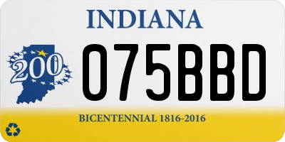 IN license plate 075BBD