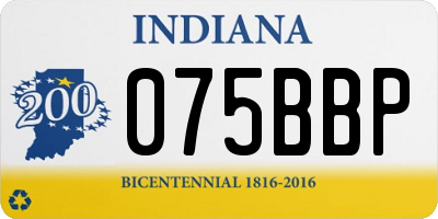 IN license plate 075BBP