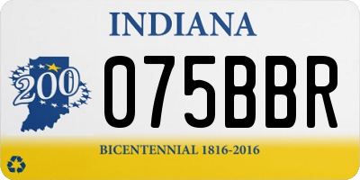 IN license plate 075BBR