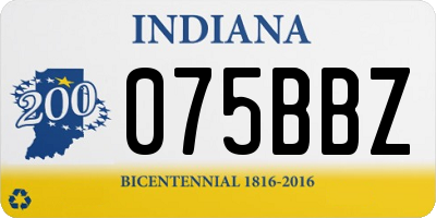 IN license plate 075BBZ