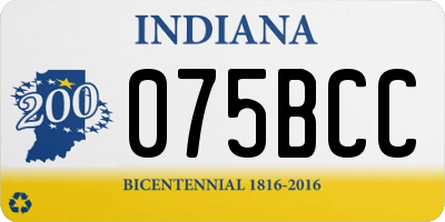 IN license plate 075BCC