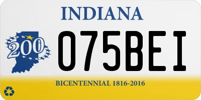 IN license plate 075BEI
