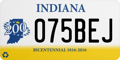 IN license plate 075BEJ