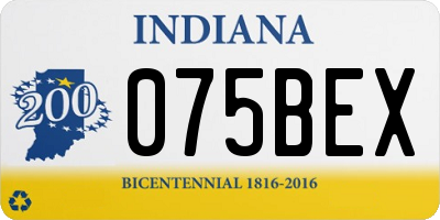 IN license plate 075BEX