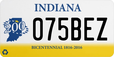 IN license plate 075BEZ