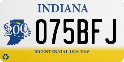 IN license plate 075BFJ
