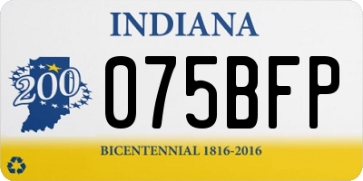 IN license plate 075BFP