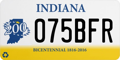 IN license plate 075BFR