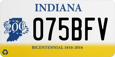 IN license plate 075BFV
