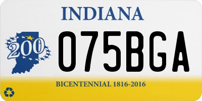 IN license plate 075BGA