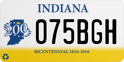 IN license plate 075BGH