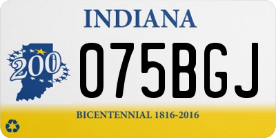 IN license plate 075BGJ