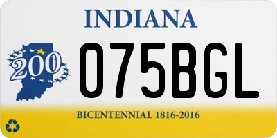 IN license plate 075BGL