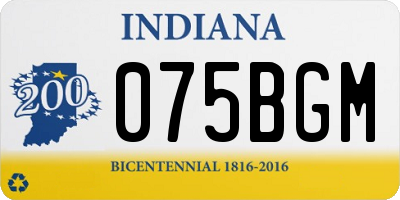 IN license plate 075BGM