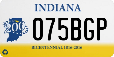 IN license plate 075BGP
