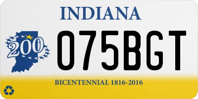 IN license plate 075BGT