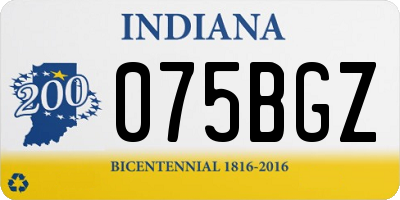IN license plate 075BGZ