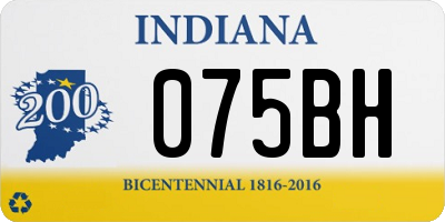 IN license plate 075BH