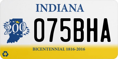 IN license plate 075BHA