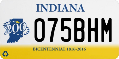 IN license plate 075BHM