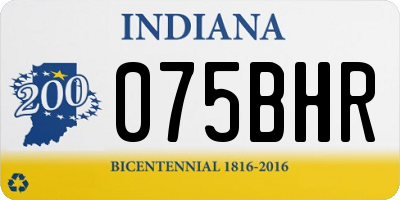 IN license plate 075BHR