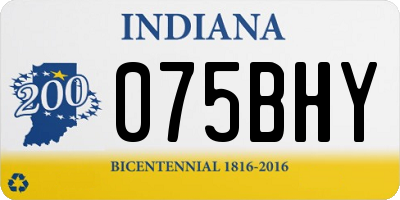 IN license plate 075BHY