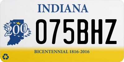 IN license plate 075BHZ