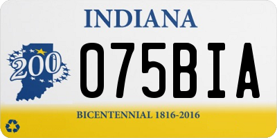 IN license plate 075BIA