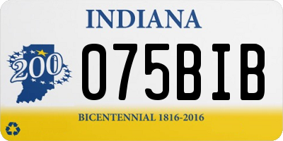 IN license plate 075BIB